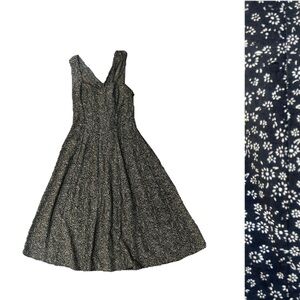 Rare Vintage 90s Sweetheart Cross back Flower Maxi Print Dress xs